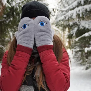 Zima Piękne Kobiety Bear Cat Claw Paw Pluszowe Rękawice Mitten Ciepłe 2018 Krótki Palec Pół Rękawice Bezpieczeństwa pracy Ladies Half pokrywa