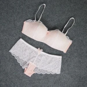 Moda sexy biustonosz zestaw koronki puchar cienka bezprzewodowa rura górna konstrukcja bielizna biustonosz piersi zaakceptować nadliczbowych kształtowanie summer kobiet zestaw