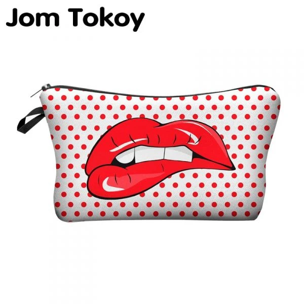 Jom Tokoy 3D Drukowanie Torby Makijażu Z Multicolor Wzór Śliczne Kosmetyki Pouchs Do Podróży Panie Etui Kobiety Kosmetyczka