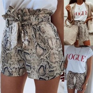 HIRIGIN najnowszy 2020 kobiet moda lato wysokiej talii wąż szorty Casual plaża Hot Lady szorty