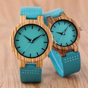 Luksusowy Royal Blue drewna zegarek Top zegarek kwarcowy 100% Natural Bamboo zegar Casual skórzane walentynki prezenty dla mężczyzn kobiety