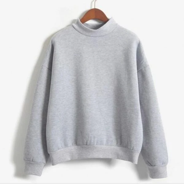 Hurtownie M-XXL Śliczne Kobiety Bluzy Pullover 9 kolory 2017 Jesień Płaszcz Zimowy Luźne Polar Gruba Dzianina Bluza Kobiet