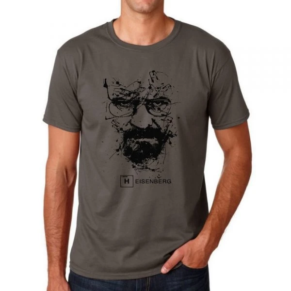 Najwyższej Jakości Bawełny heisenberga funny mężczyzna t koszula dorywczo krótkim rękawem breaking bad druku MĘSKA KOSZULKA Mody fajne T shirt dla mężczyźni